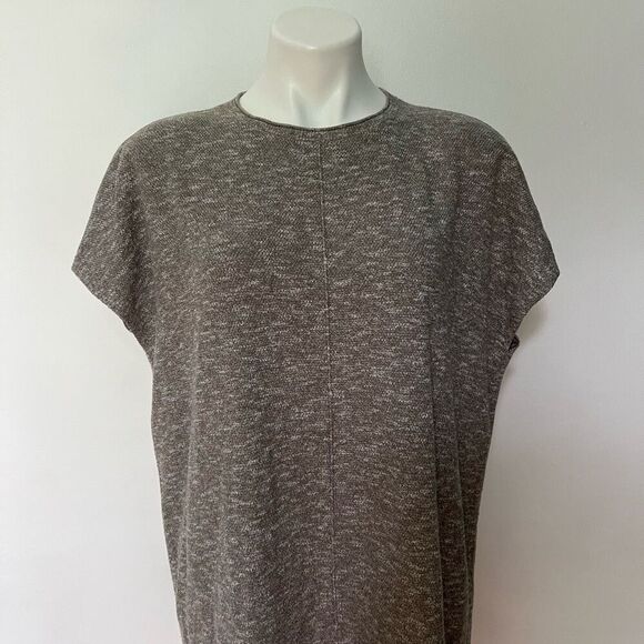 Pure Jill J Jill Cotton Shift Dress Sage green - Picture 3 of 8